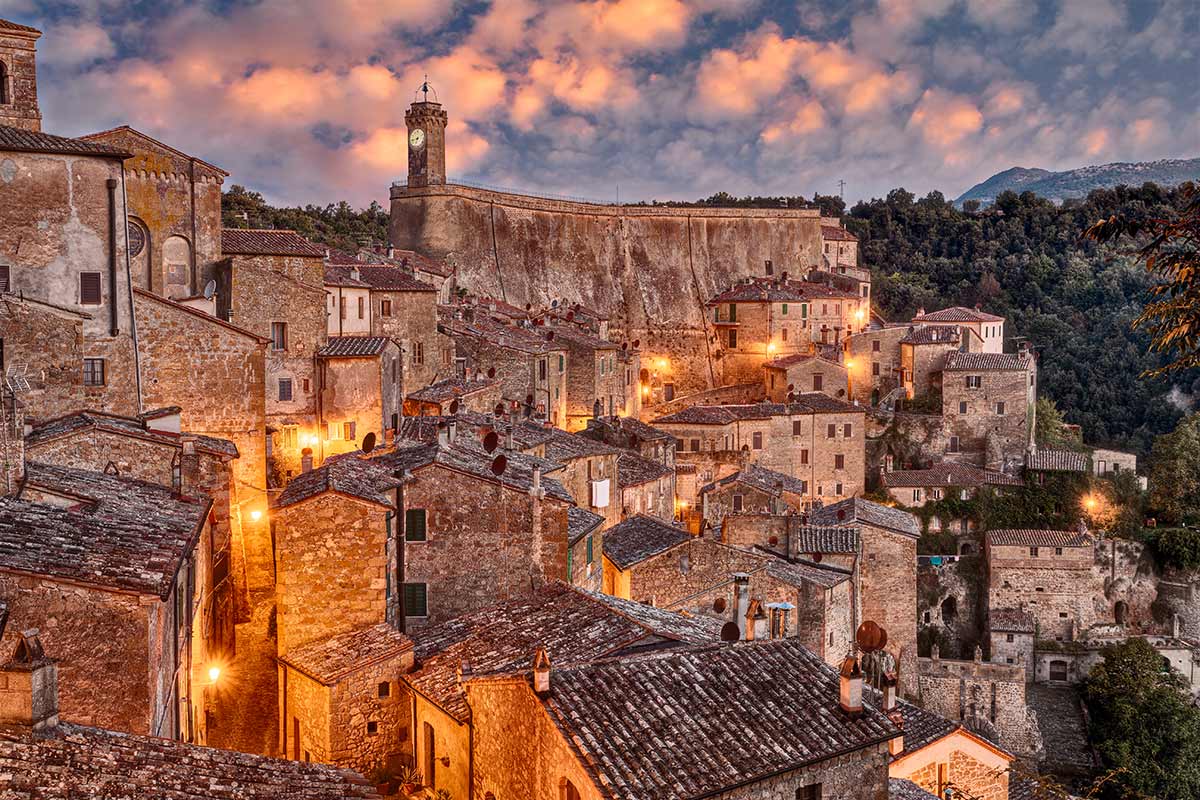 Borgo di Sorano in Toscana.