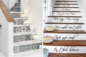 decorare scale con adesivi