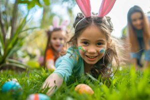 caccia alle uova di Pasqua