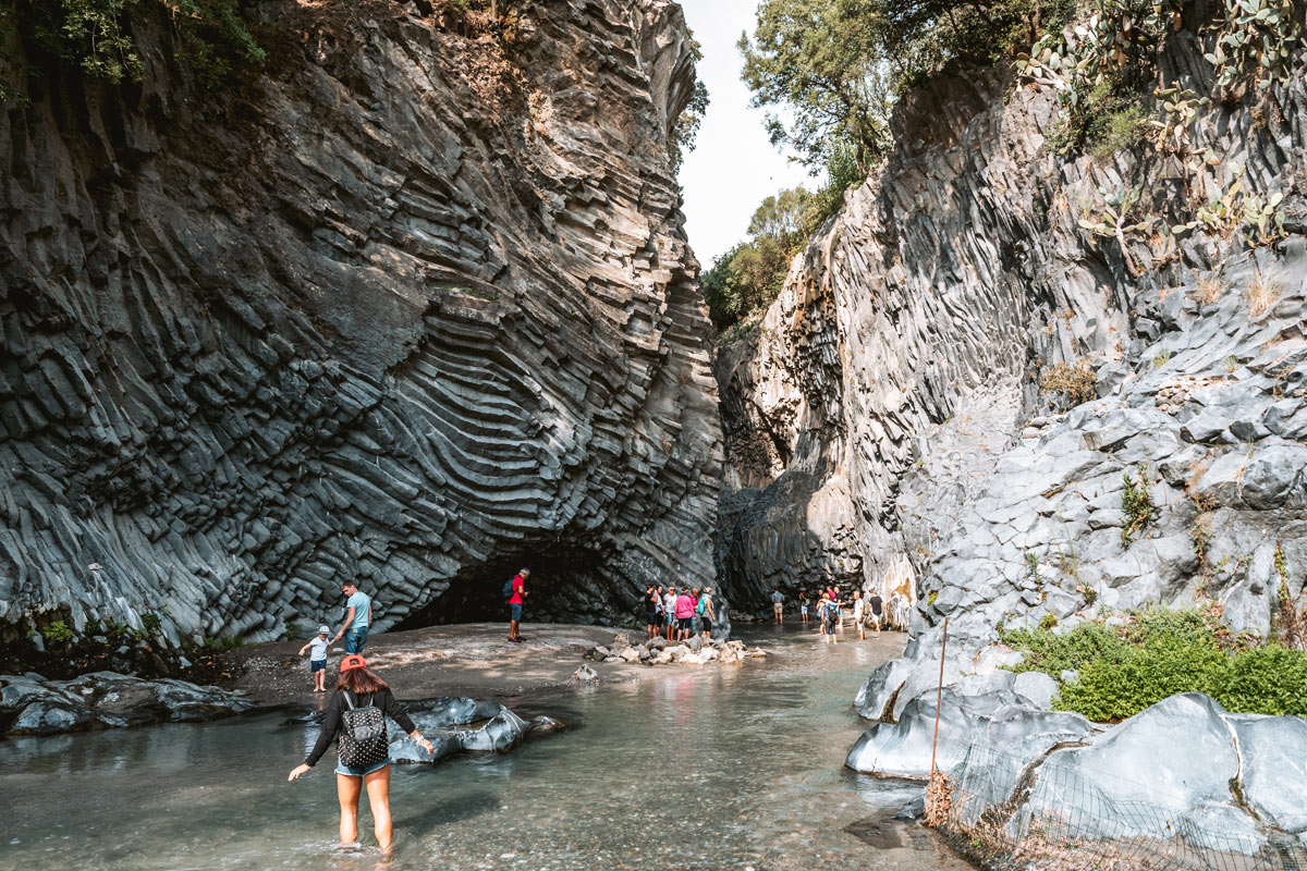 gole dell'alcantara in sicilia