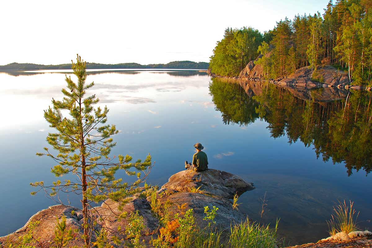 lago Saimaa in Finlandia