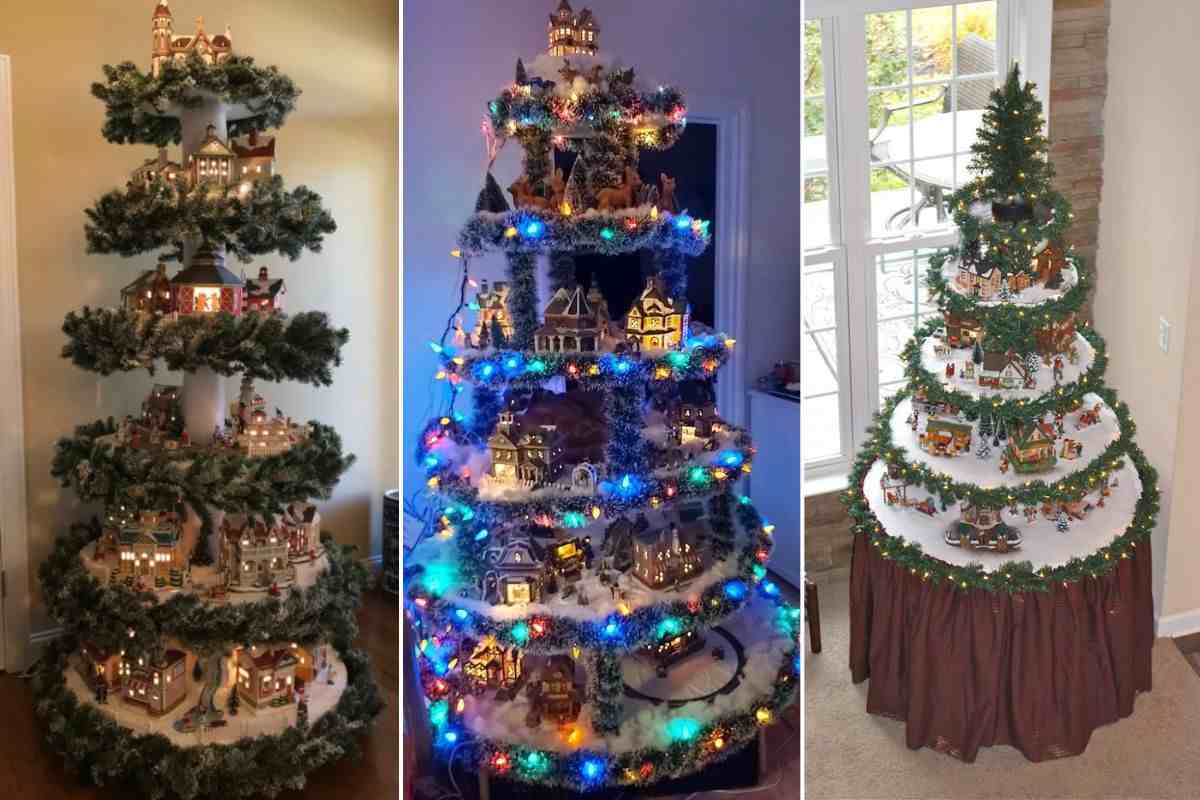Crea magia con un albero di Natale e villaggio integrato: ecco come fare