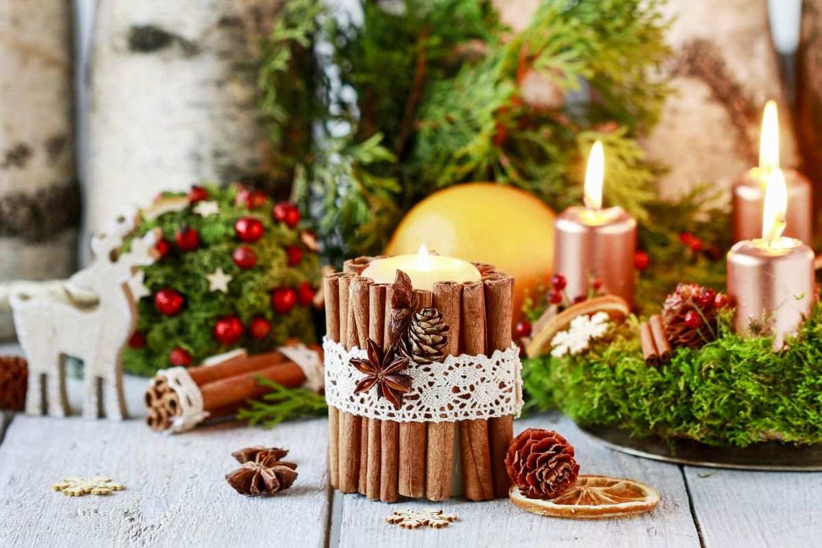 Homestreet Plettro Grande Glitterato Per Natale: Rametto Decorativo Con Foglie E Bacche, 29cm, Colore Argento