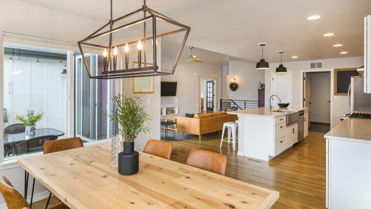 come arredare openspace in stile farmhouse