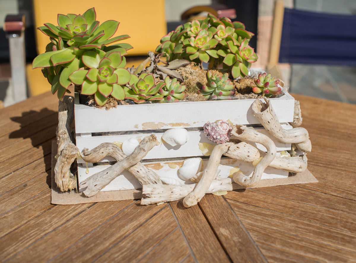 fioriere fai da te con cassette di legno per la primavera