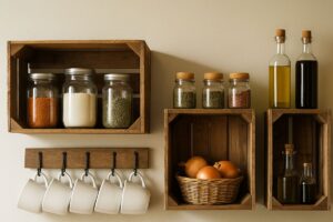 Cassette di legno in cucina? 4 soluzioni fai-da-te belle e funzionali