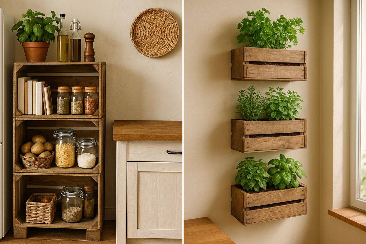 idee per usare le cassette in cucina 