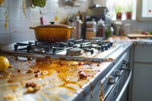 Grasso incrostato sui mobili della cucina: il mix che scioglie tutto senza danneggiare il legno