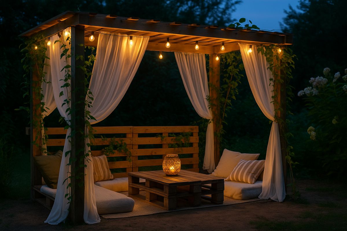come creare pergola con pallet 