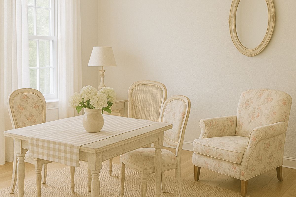 come arredare soggiorno estivo shabby