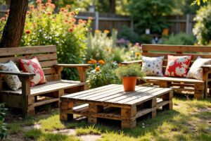 Con i pallet crei angoli relax