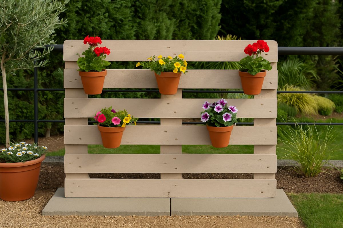 come creare parete divisoria con pallet