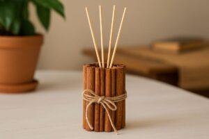 Crea un diffusore d’ambiente naturale con bastoncini di cannella e spago