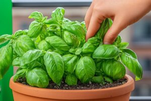 Basilico rigoglioso in balcone: il trucco della potatura che funziona solo a luglio