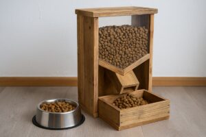 Il progetto furbo: costruisci un dispenser per crocchette con legno di recupero