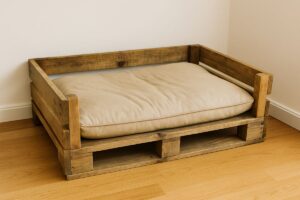 Crea una cuccia da interno per animali con legno di pallet e vecchi cuscini